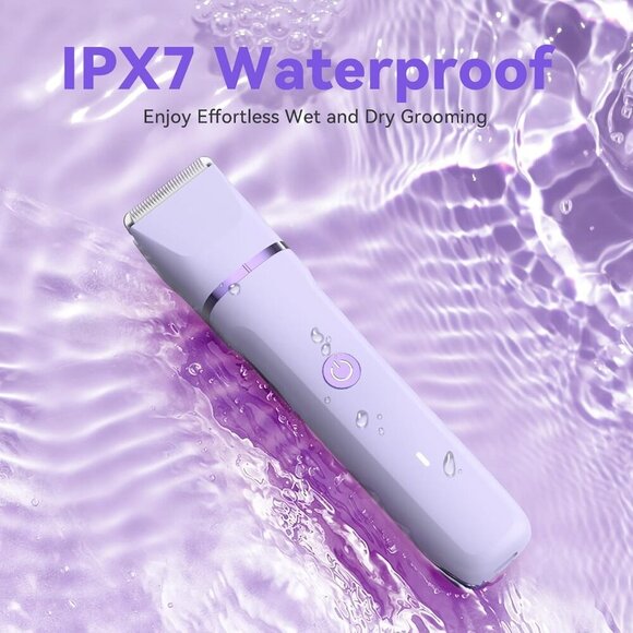 4 in 1 Bikini Trimmer for Women Waterproof Body Pubic Shaver Wet/Dry - Purple - Picture 4 of 11